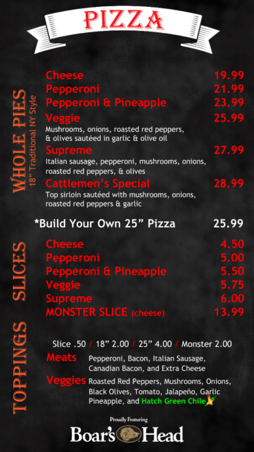 Albuquerque Pizza Restaurant- Richie B's Home of the “Monster Slice”